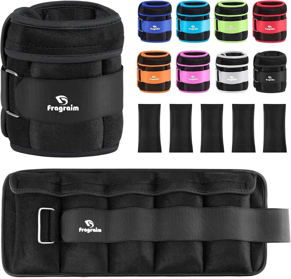 Adjustable Ankle Weights 12 LBS Pair - Customizable Resistance for Any Workout