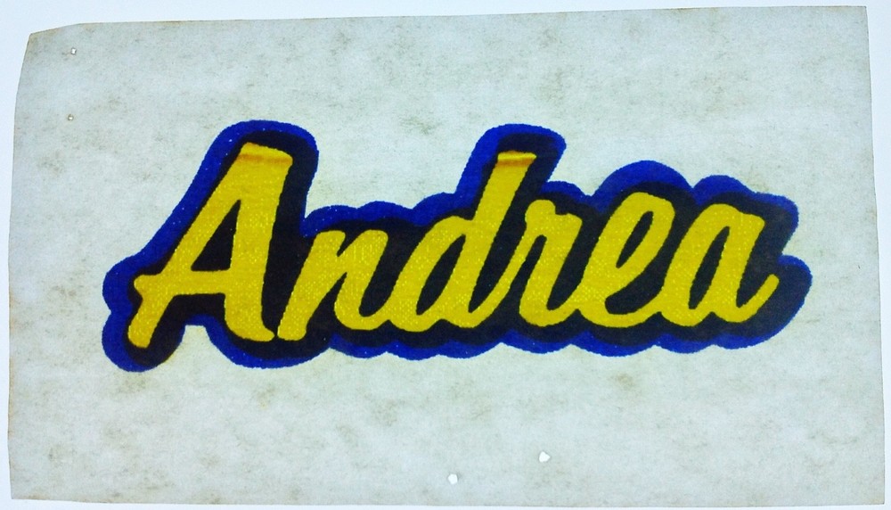 Original Vintage Andrea Mini Iron On Transfer