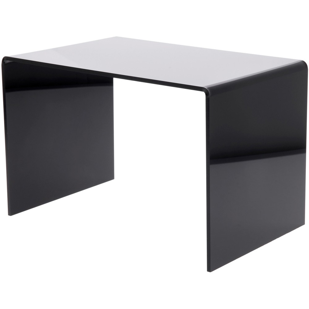 Plymor Black Acrylic Rectangular Display Riser, 9" H x 13.5" W x 9" D