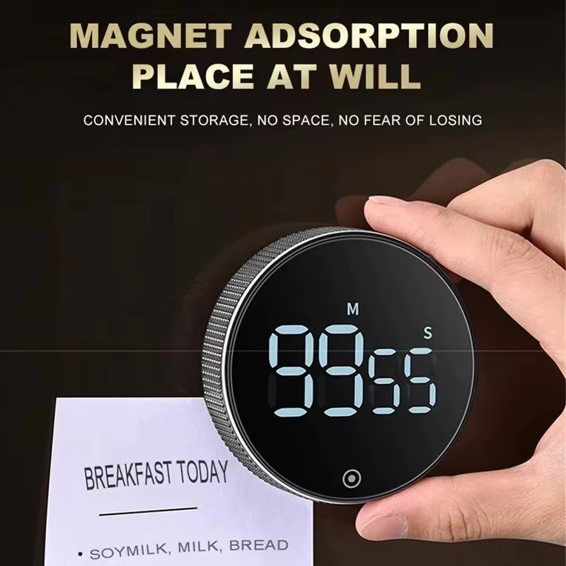 Magnetic Kitchen Digital Timer, Manual Countdown Mechanical Cooking Stopwatch