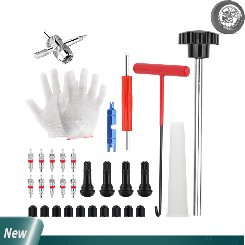 For TR413 Valve Core Tire Valve Stem Core Remover Installer Replacement Tool Kit