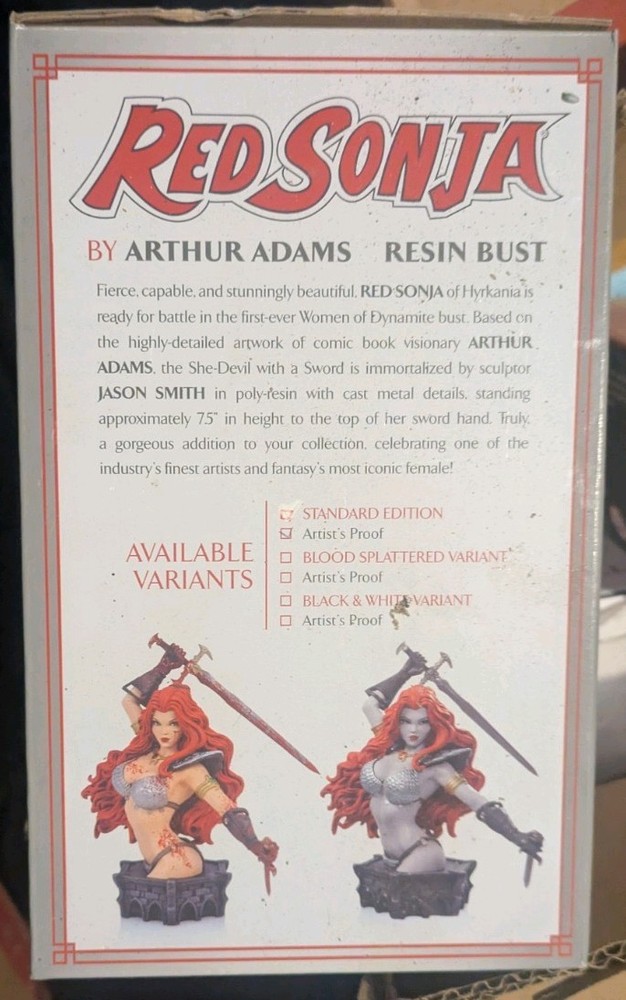 Dynamite Red Sonja Bust by Arthur Adams Standard Color Version