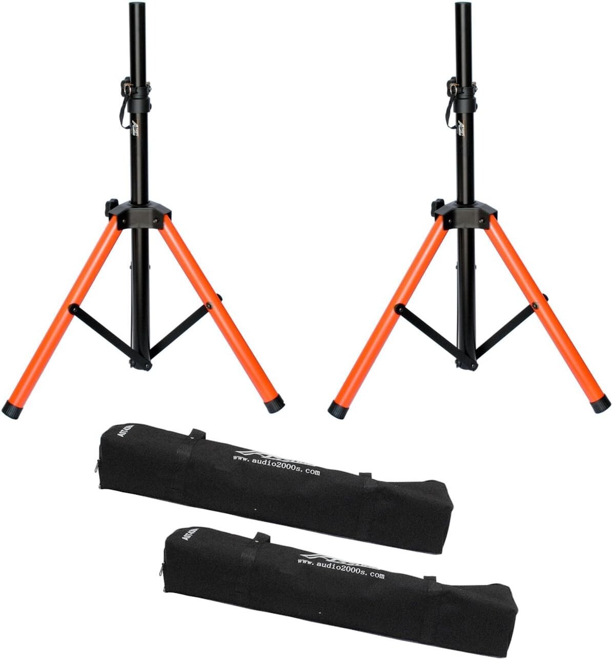 Audio2000 Short Heavy Duty Speaker Stand with Canvas Carrying Bag AST439A (Pair)