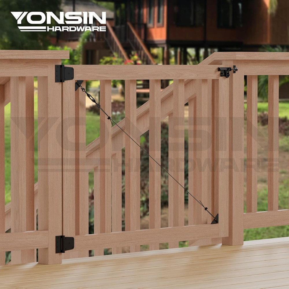 Anti Sag Gate Hardware Kit 2 Pc Fence Gate Support Corner Brackets Black