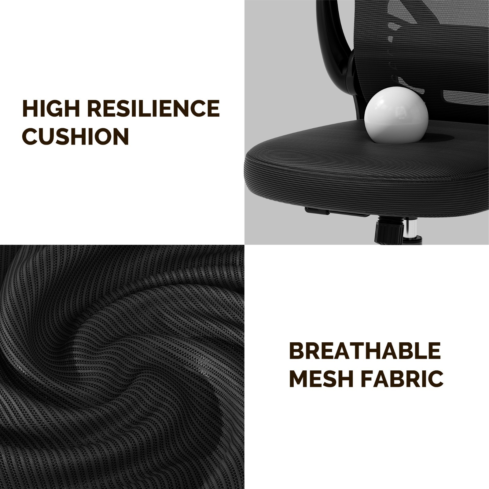 Mesh Office Chair Computer Desk Chair with Adjustable Lumbar Support Task Chair