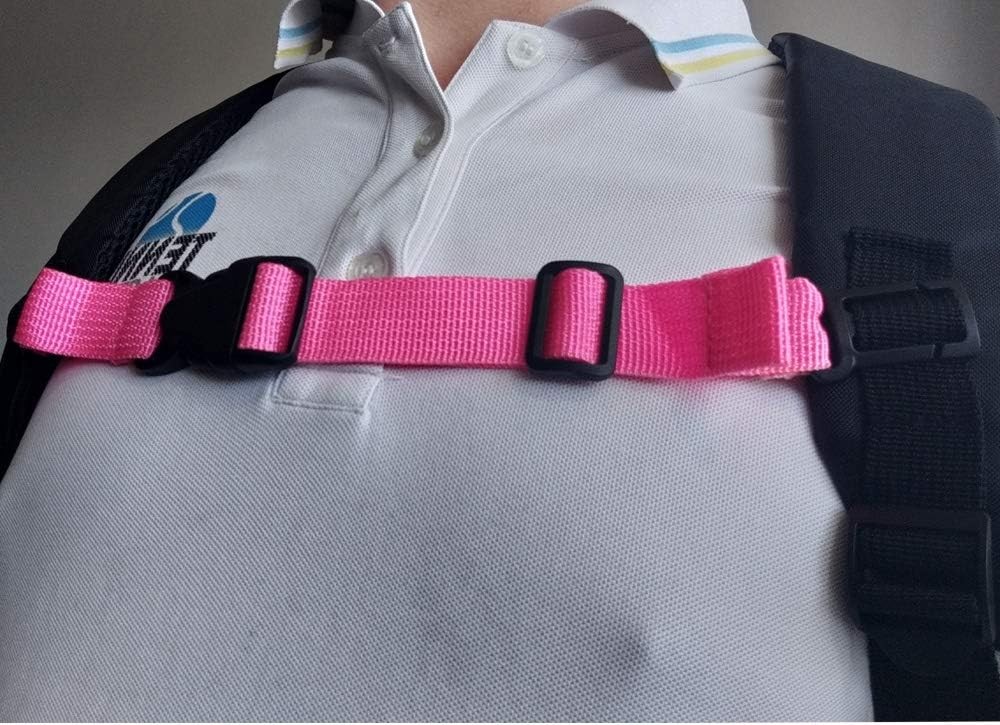 Backpack Chest Strap- Nylon -Suitable for Webbing on Standard size, Orange