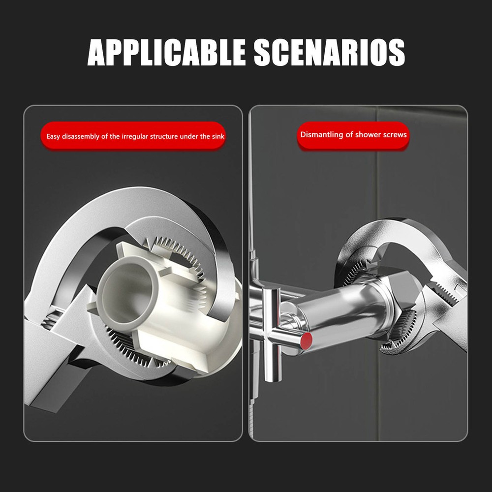 Universal Adjustable Bathroom Wrench Open End Tool Multifunction Repair Spanner