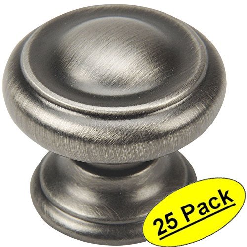 *25 Pack* Cosmas Cabinet Hardware Antique Silver Round Cabinet Knobs #3317AS