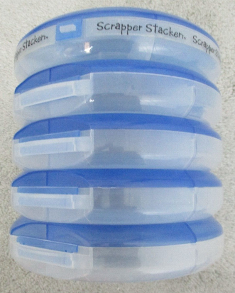 Scrapper Stacker Craft Buttons Storage Container Round 5 Layer 25 Section Handle