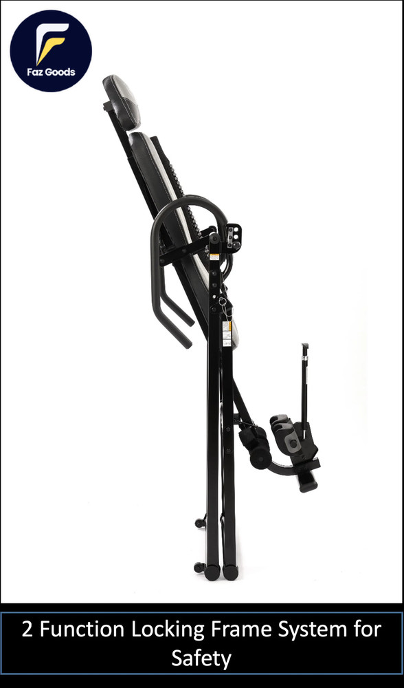 Inversion Table For Back Pain Relief W/ Adjustable Angles & Lumbar Pad Foldable