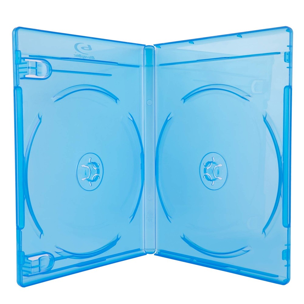 AcePlus® Double 2-Disc Blu-Ray Cases with 12mm Standard Thickness, Silver