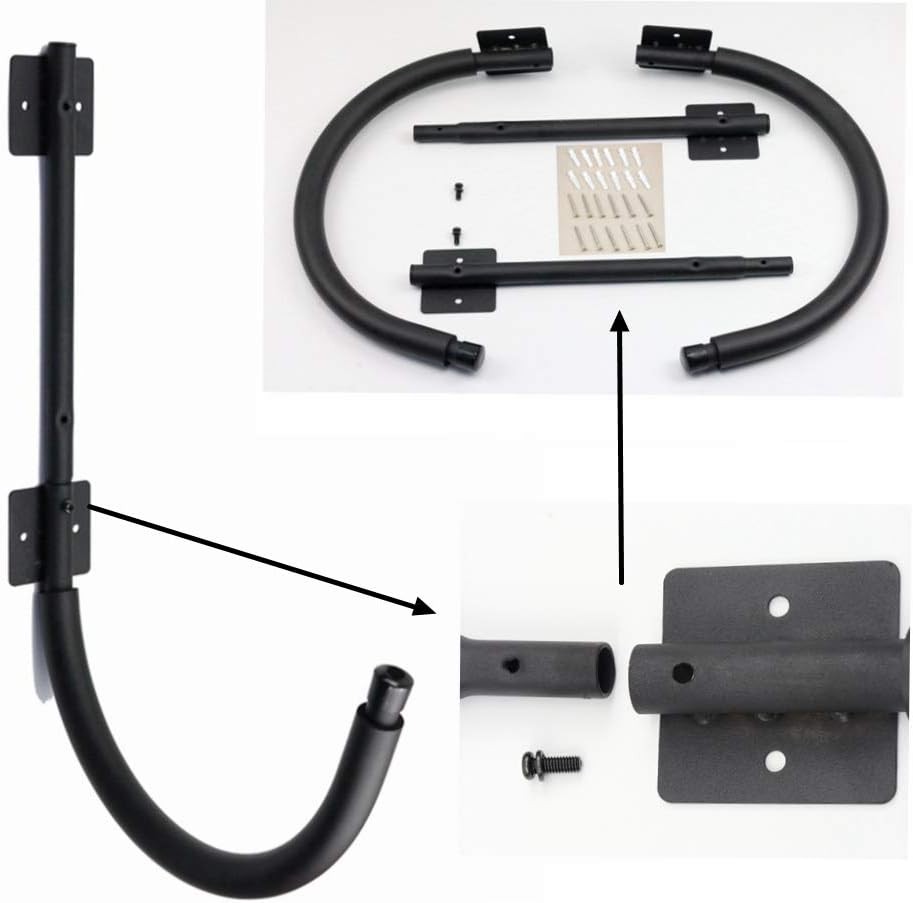 2 Pairs Kayak Canoe SUP Board J Hook Wall Mount Rack for Dock Garage Holds 250Lb