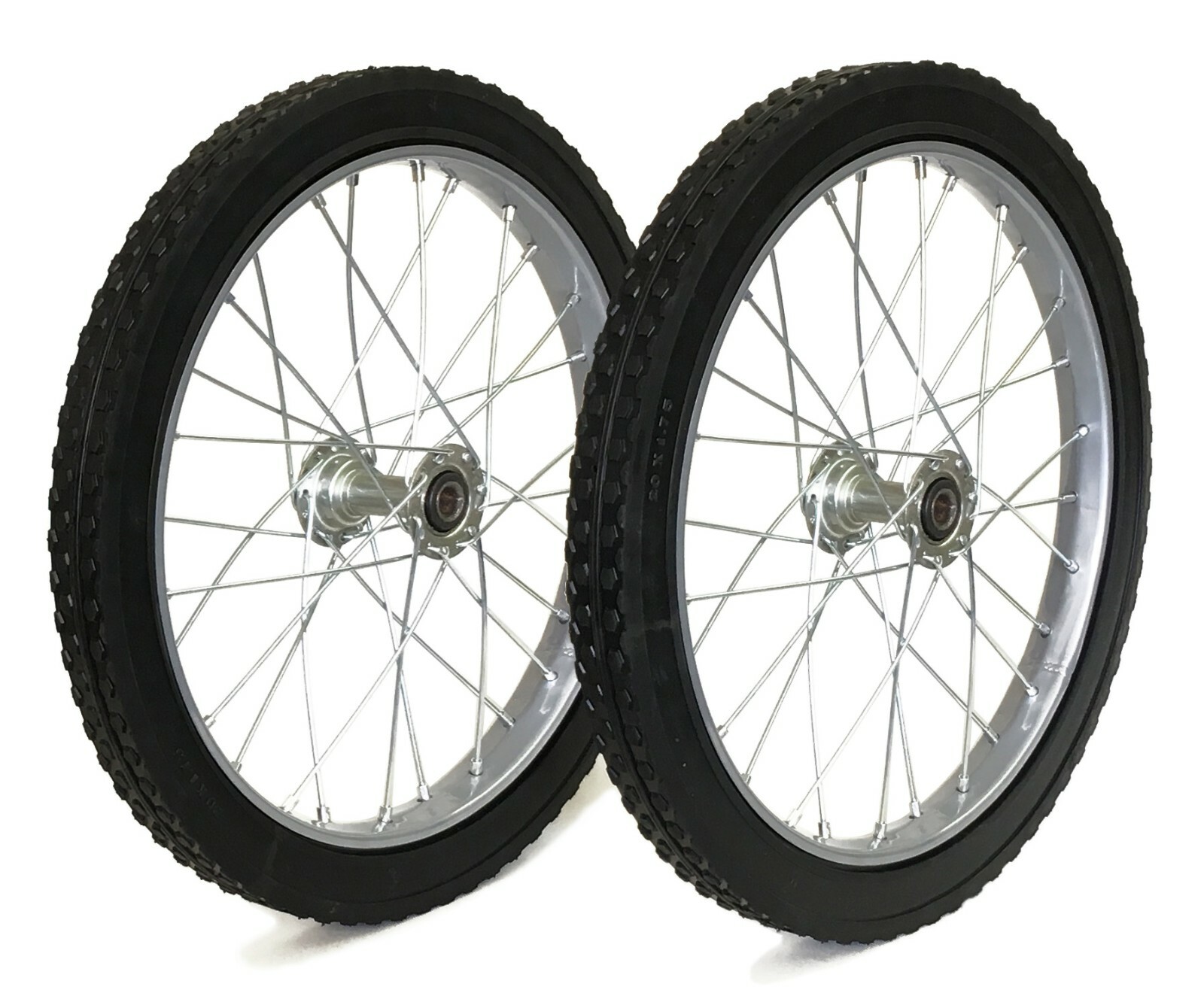 20 inch Heavy Duty Solid Rubber Cart Wheel Kit 800lb rating