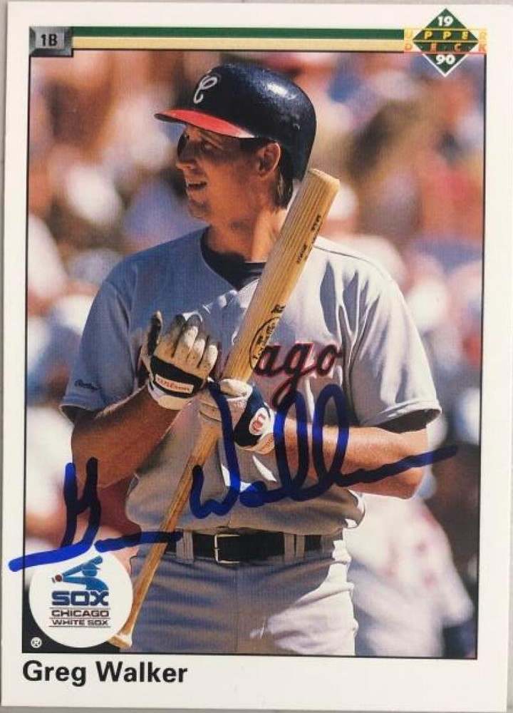 Greg Walker Autographed 1990 Upper Deck #350
