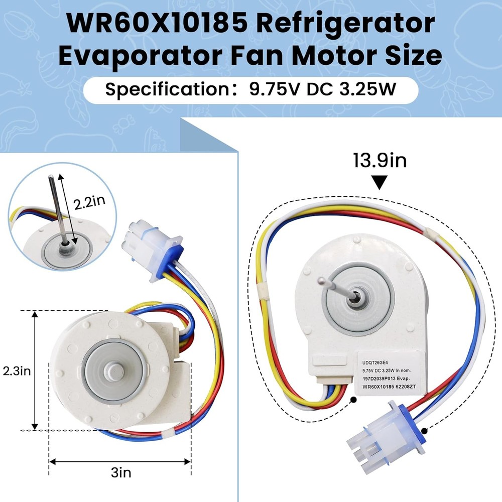 Refrigerator Evaporator Fan Motor