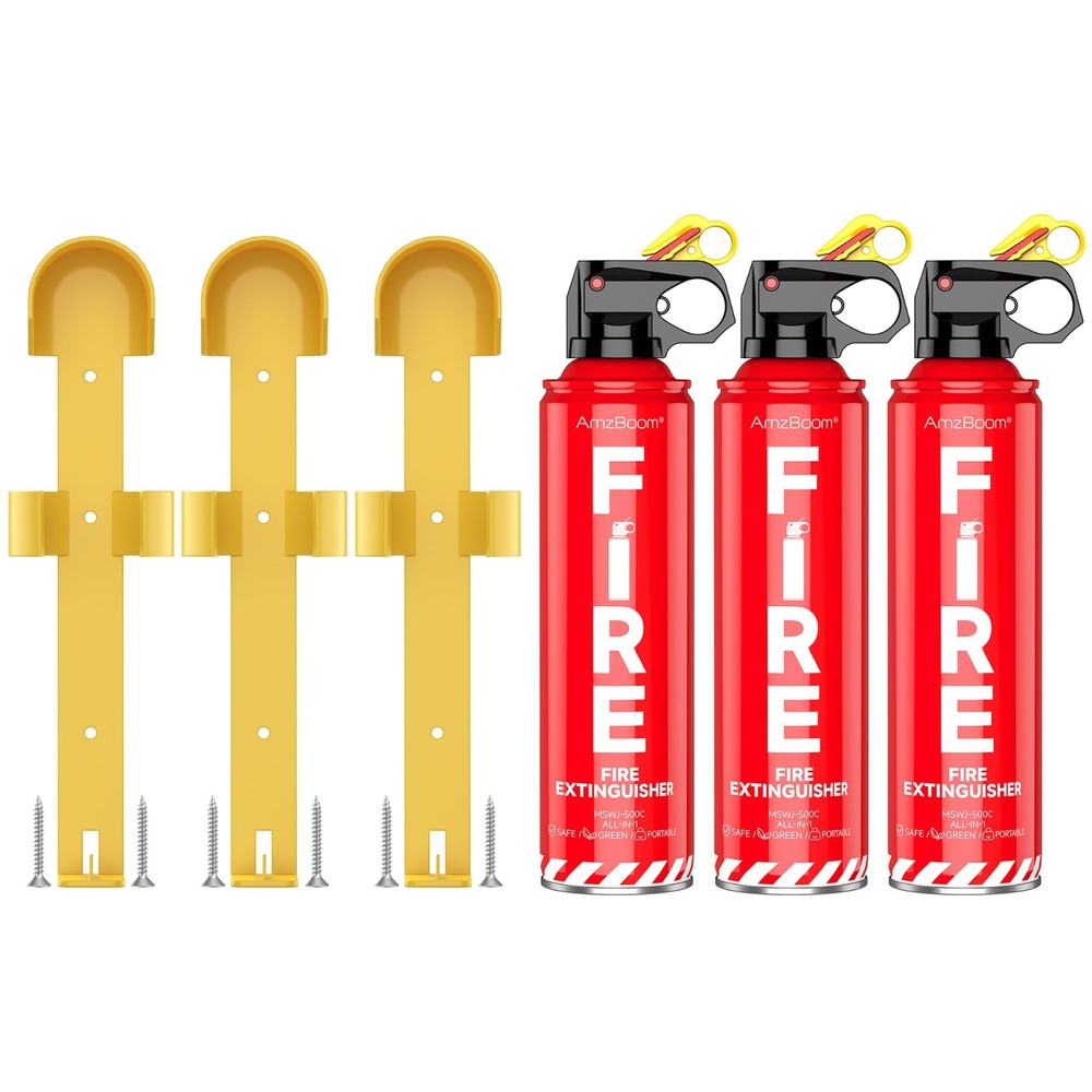 Water-Based Fire Extinguishers 3 Pack - Portable, Eco-Friendly, Multi-Purpose A,