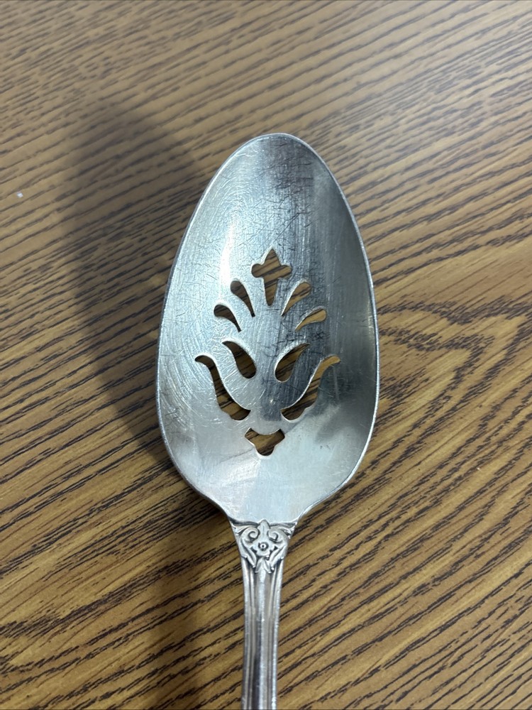 I.S. HERITAGE 1847 Roger Bros Silverplate Serving Spoon & Slotted Serving Spoon
