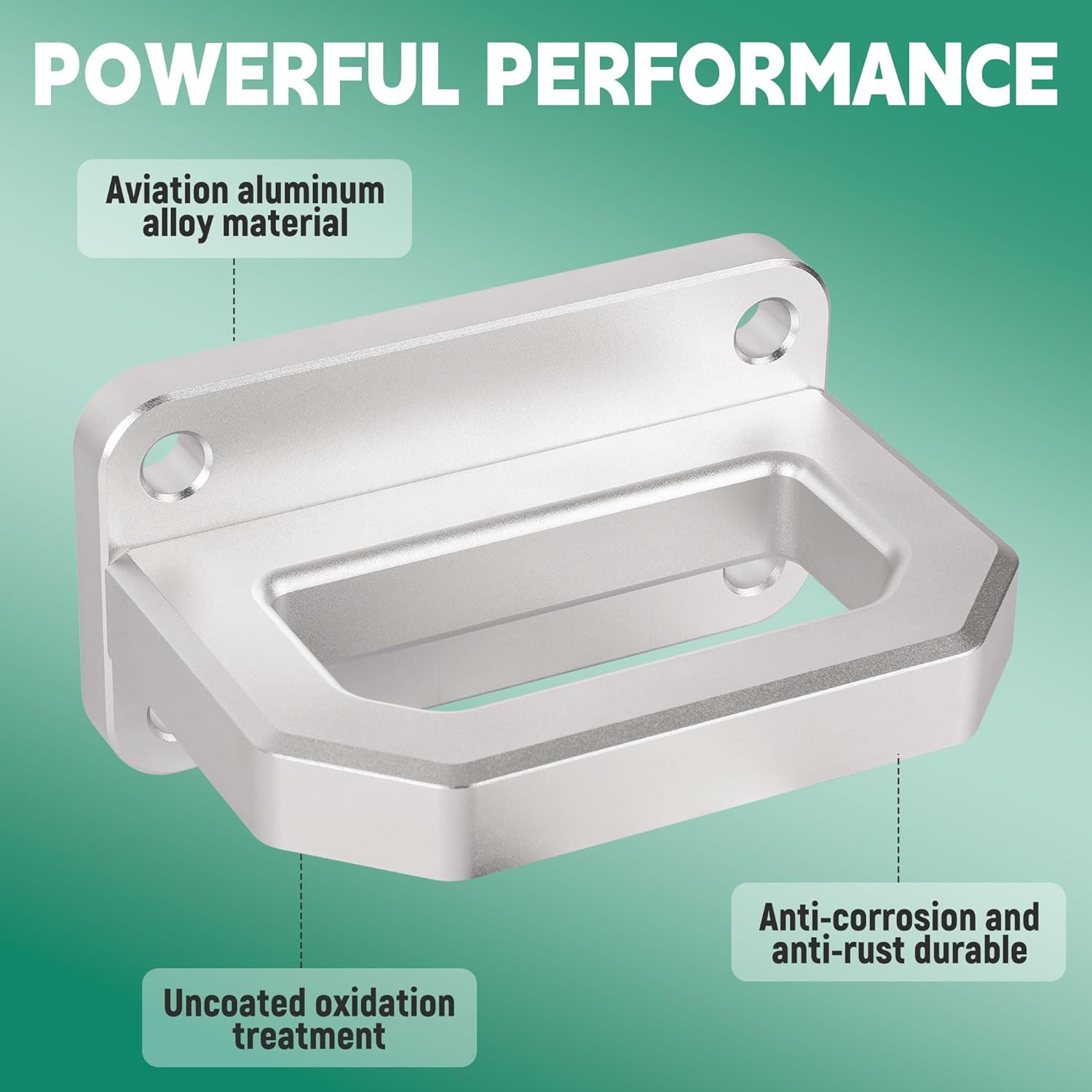 2-Pack Dismount Aluminum Front Tow Hook Heavy D-Ring for 2003-2018 Ram 2500 3500