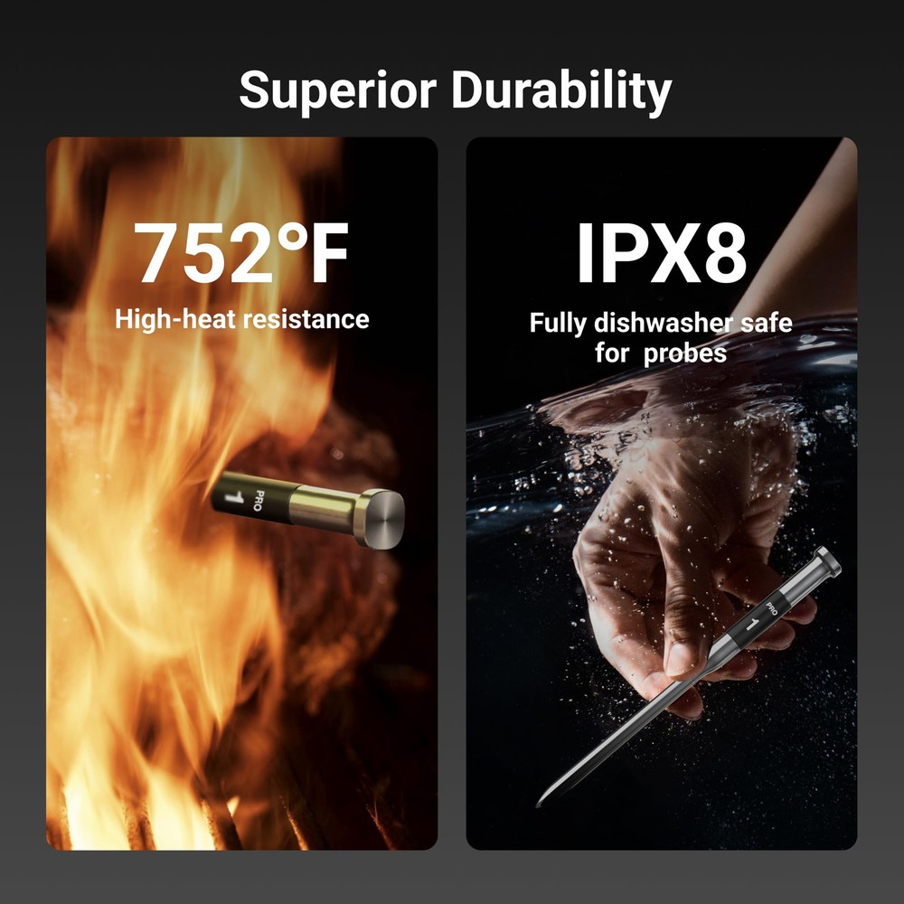 Bluetooth Meat Thermometer Wireless Smart Grill Probe