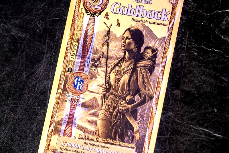 1/2 IDAHO ALPHA GOLDBACK AURUM 24K GOLD NOTE 1/2000 OZ .999 GOLD BU PRE SALE 🔥