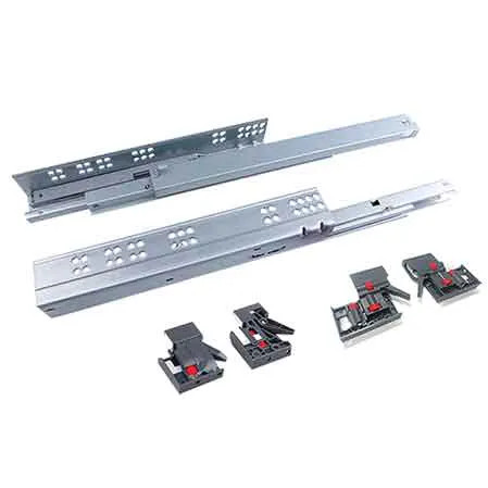SYNCHRONIZED TOTAL EXTRACTION DRAWER GUIDE WITH SOFT CLOSURE 50 cm