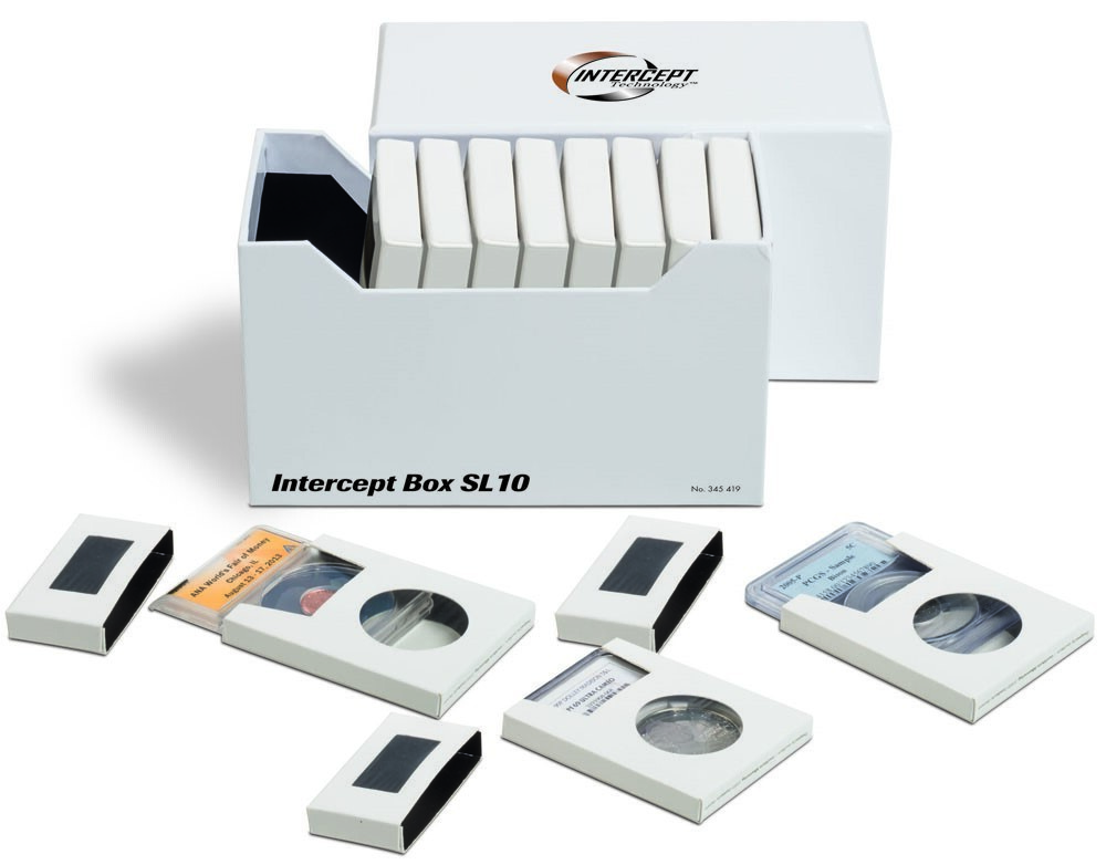 2 Lighthouse Intercept Protection Boxes For Certified Coin Slabs + 20 Cases Set
