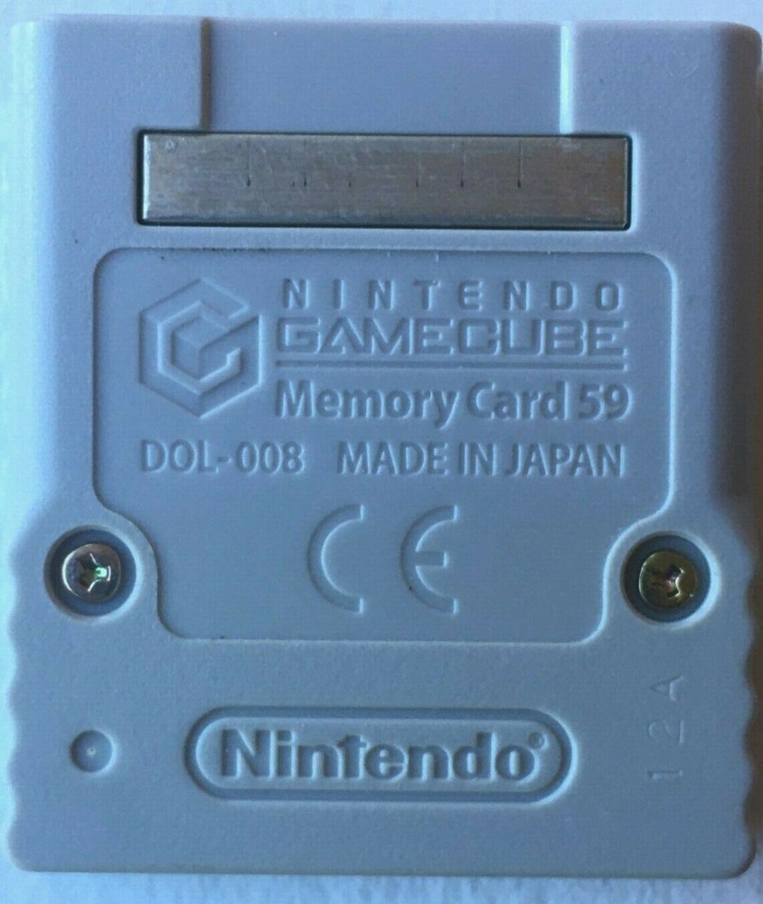 Official Nintendo GameCube Memory Card Authentic, Gray DOL-008 FREE SHIPPING