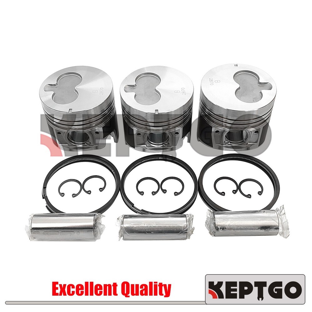 3PCS piston with ring Set (Pin & Clip) for Isuzu 3LD1 Engine STD