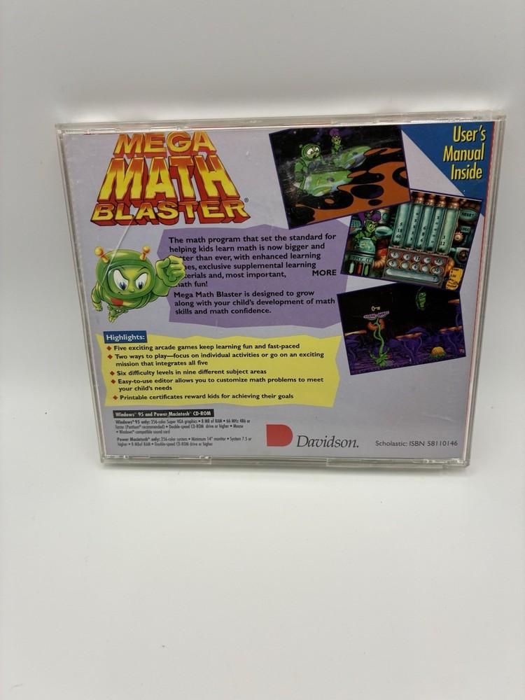 Mega math blaster ages 6-12 (win 95 or power mac) CD-ROM - Good