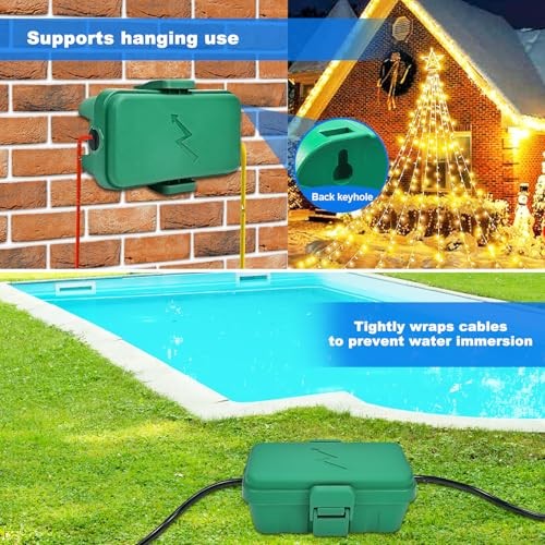 3PCS Small Weatherproof Electrical Connection Box(Inner Green
