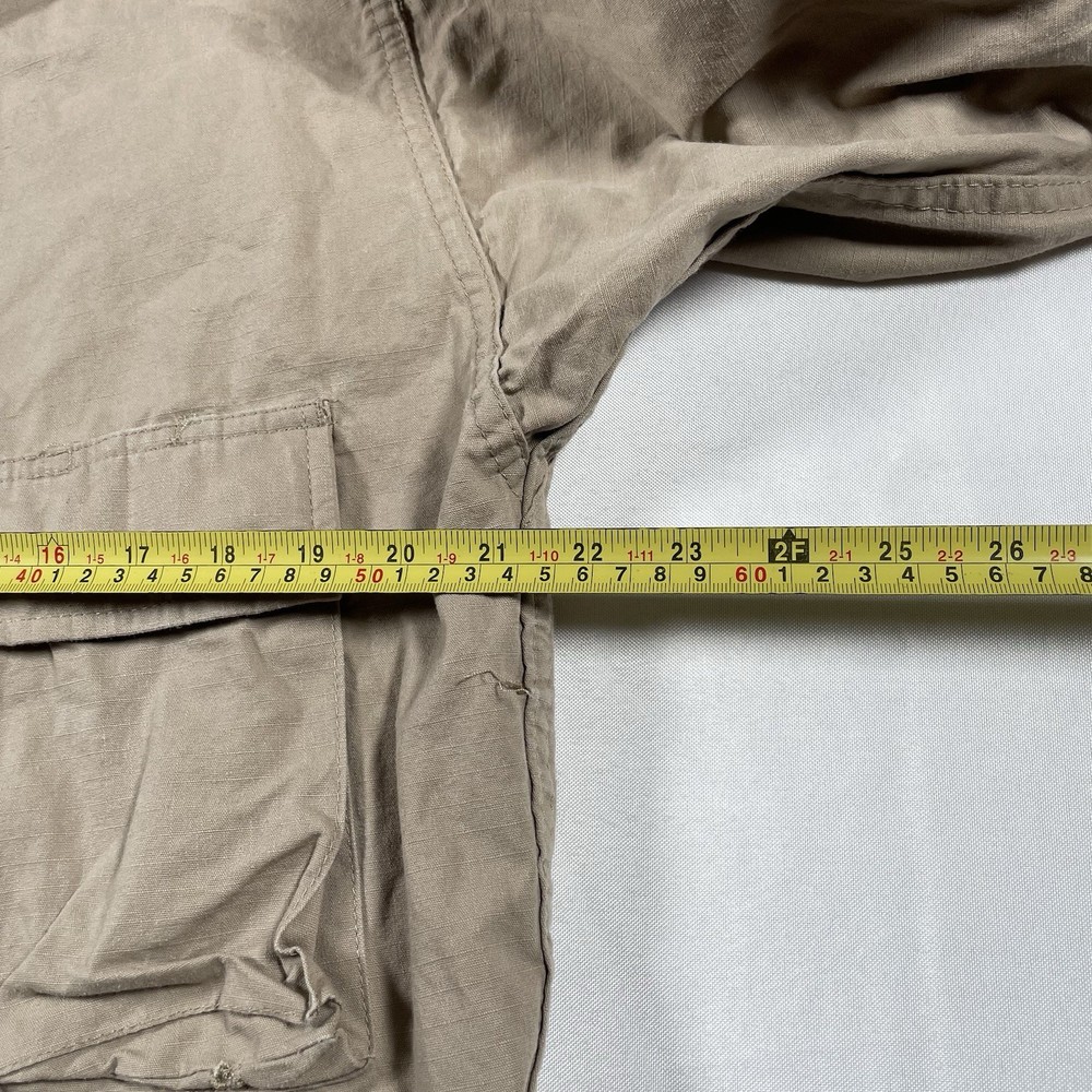 Tru Spec Combat Shirt Rip Stop Tan Medium Long Four Pockets Button Up