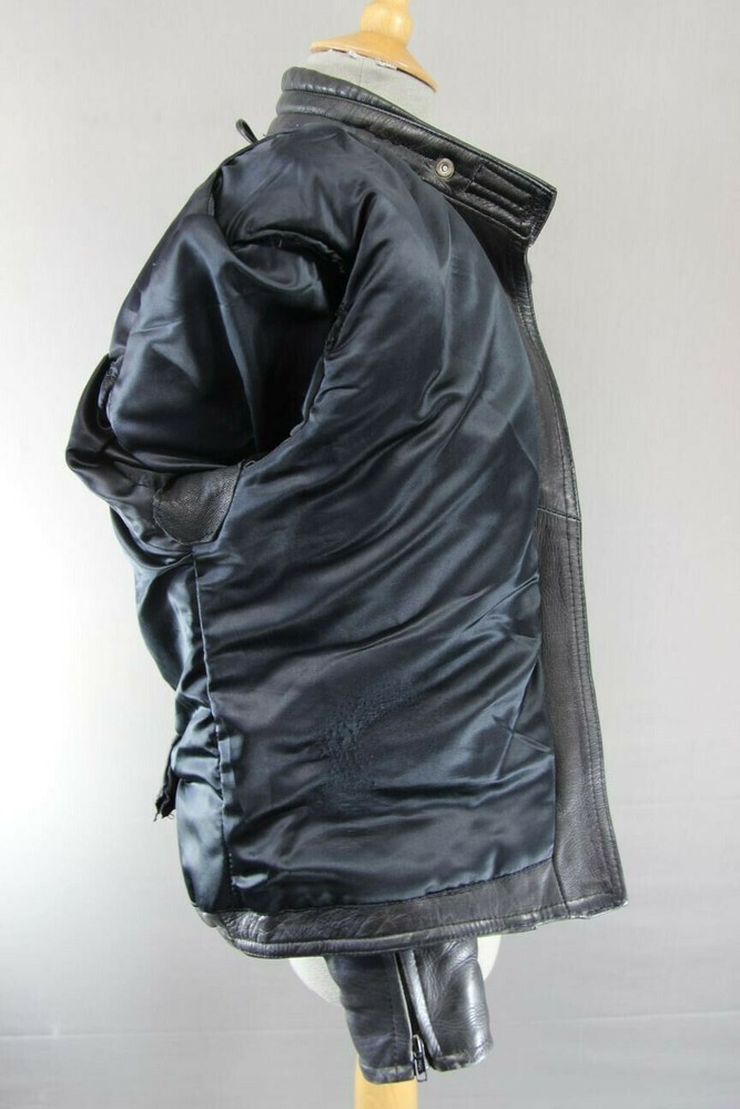SUPERB QUALITY BLACK LEATHER SPORTEX A5 BIKER JACKET 36 INCH