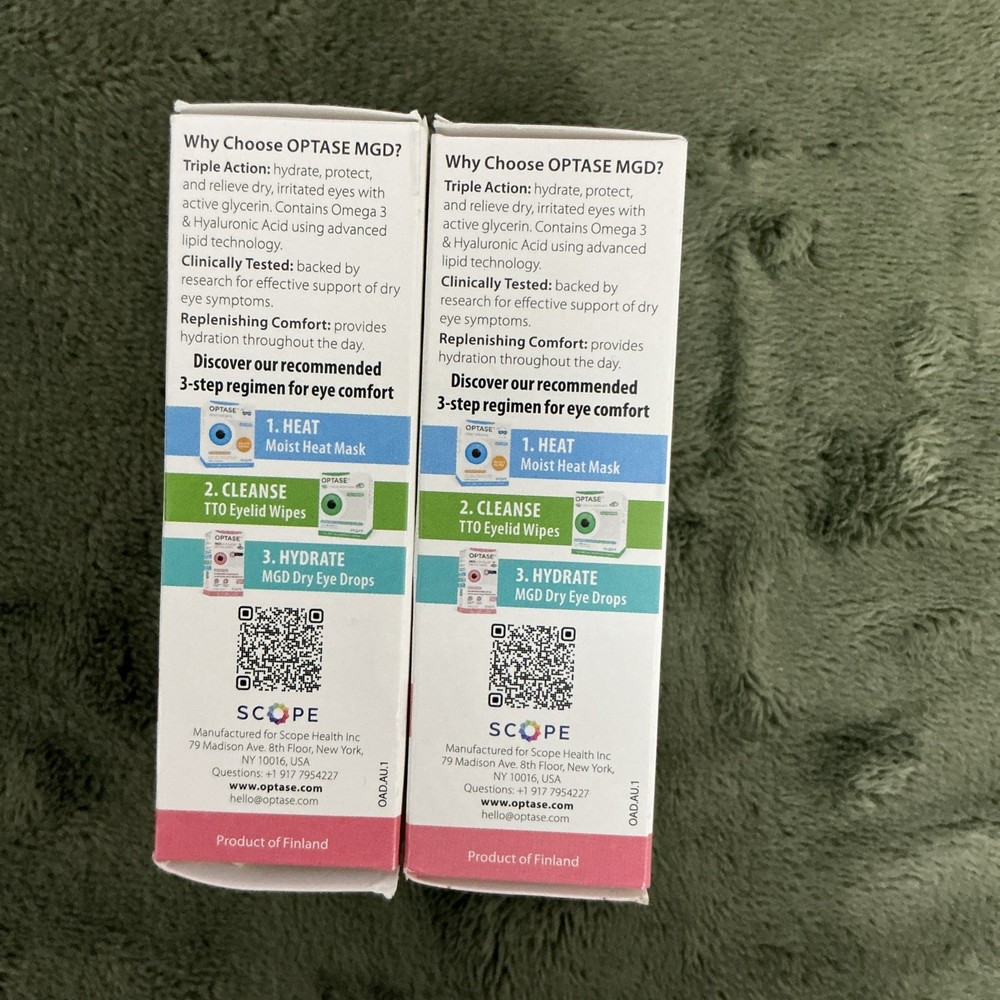 2 Pack Optase Mad Advanced Dry Eye Drops Exp 4/2027