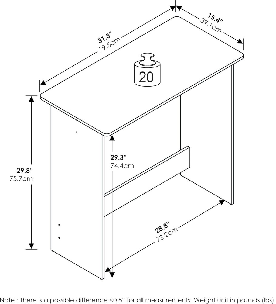 Simplistic Study Table White