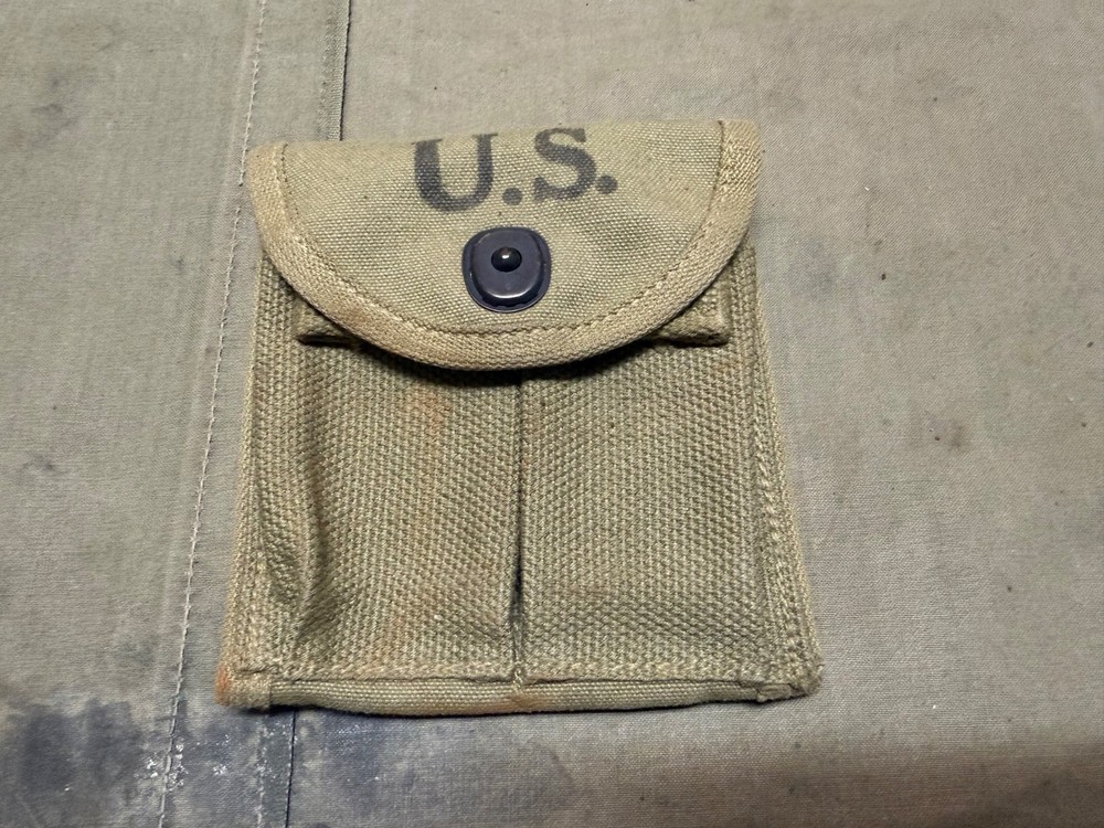 ORIGINAL WWII US ARMY M1 CARBINE RIFLE BELT AMMO POUCH-1943, JS&SCO
