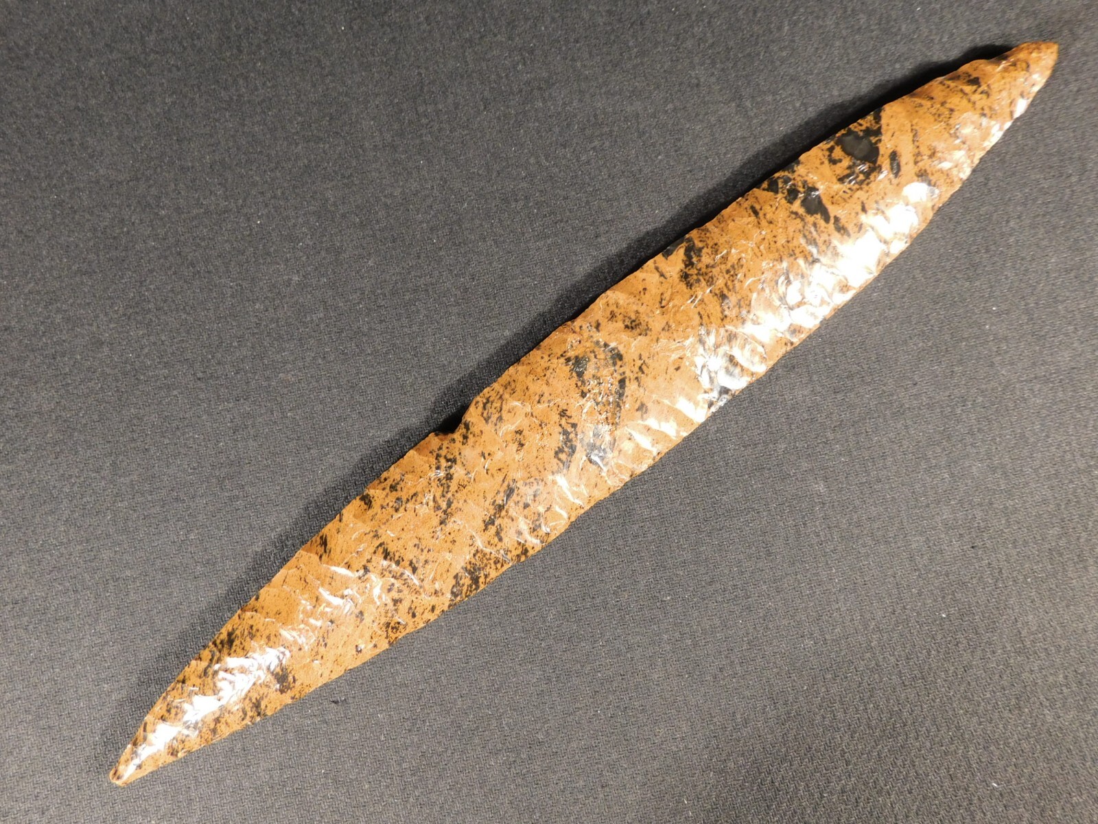 Huge! Ancient COLIMA Mahogany Obsidian Blade Knife or Spear Mexico 212gr