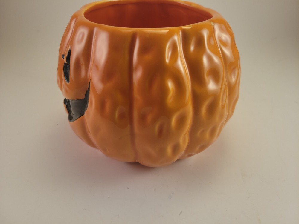 Ceramic pumpkin jack o lantern