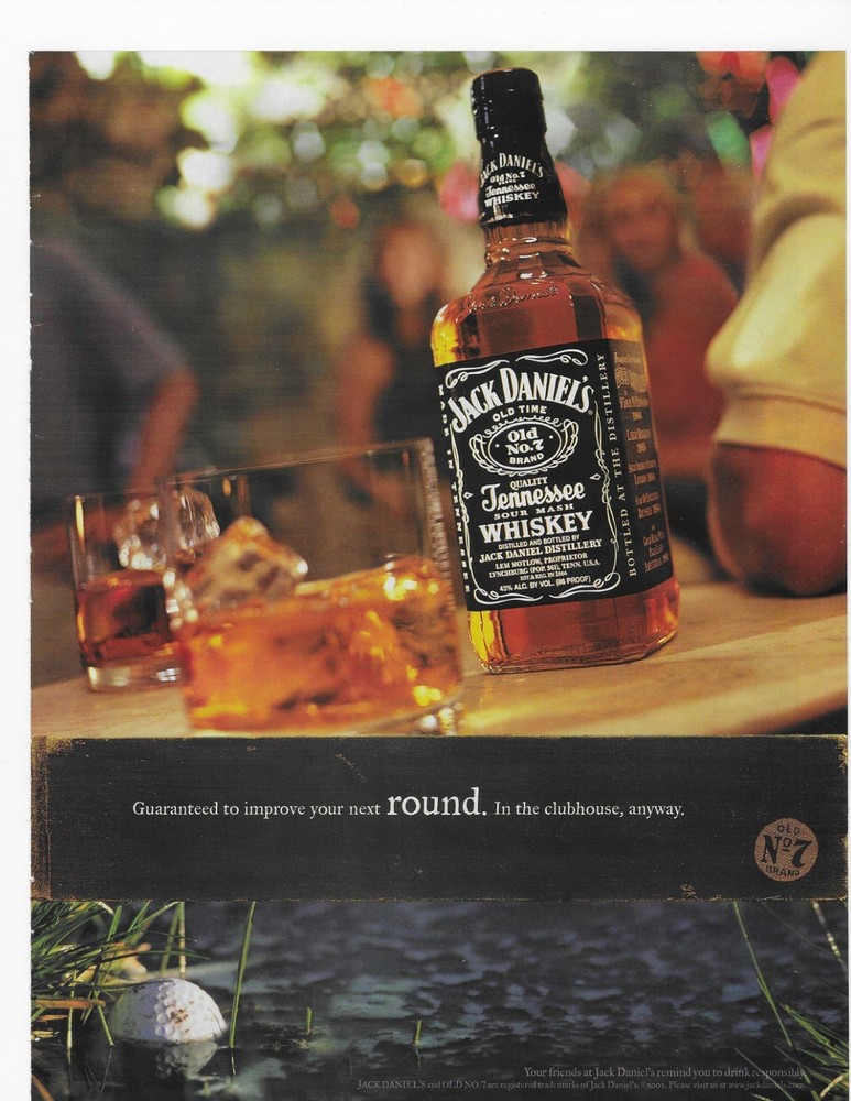 JACK DANIELS TENNESSEE WHISKEY  ORIGINAL PRINT AD