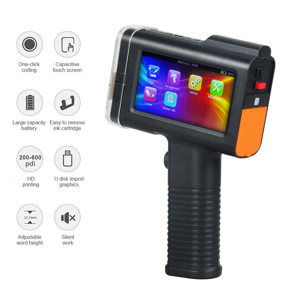 BENTSAI Handheld Inkjet Printer for Date Word QR Code Barcode Logo Machine DIY