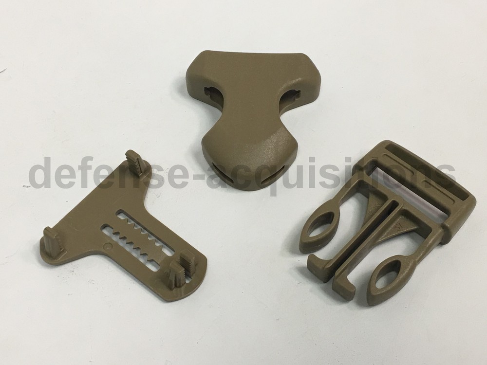 1" ITW Side Release Surface Mount Surmount Military Pouch Replacement Buckle TAN
