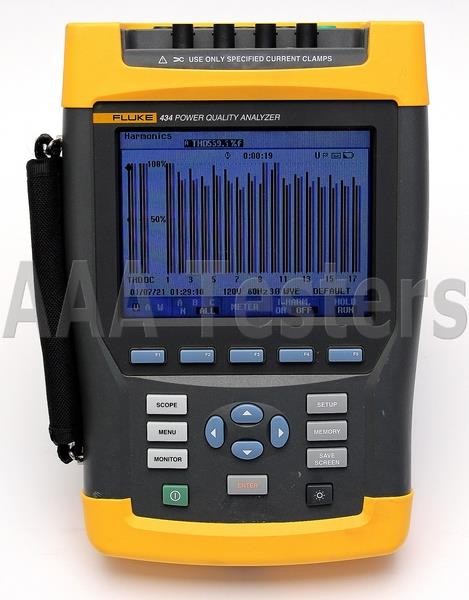 Fluke 434 Three Phase Power Quality Analyzer Meter w/ Interharmonics Memory