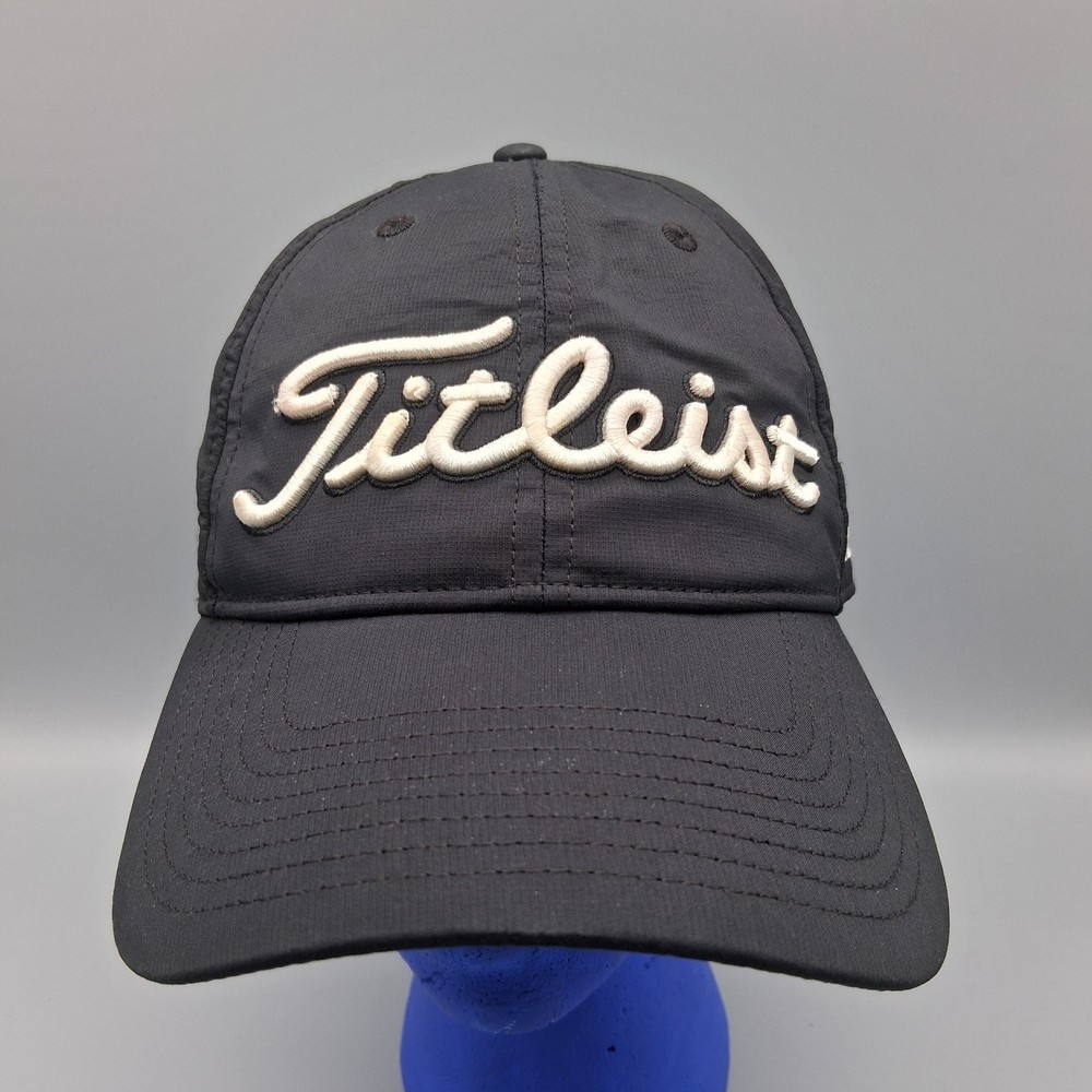 Titleist Pro V1 FJ Black Adjustable Strap Back Golf Hat Cap