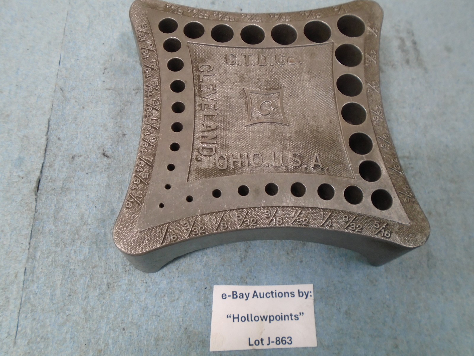 Cleveland Twist Drill C.T.C Fractional vintage Drill Index Holder Nice! J863