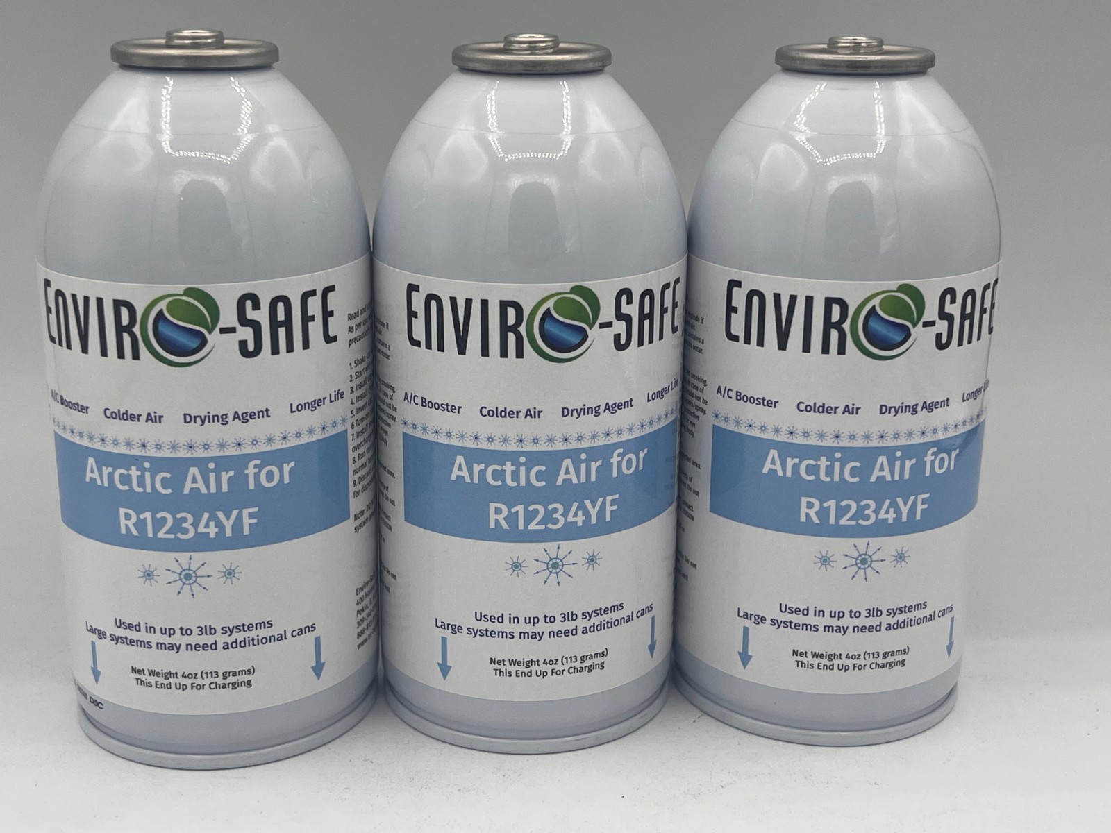 Envirosafe Arctic Air Refrigerant Support for R1234yf Systems  (3 Cans)