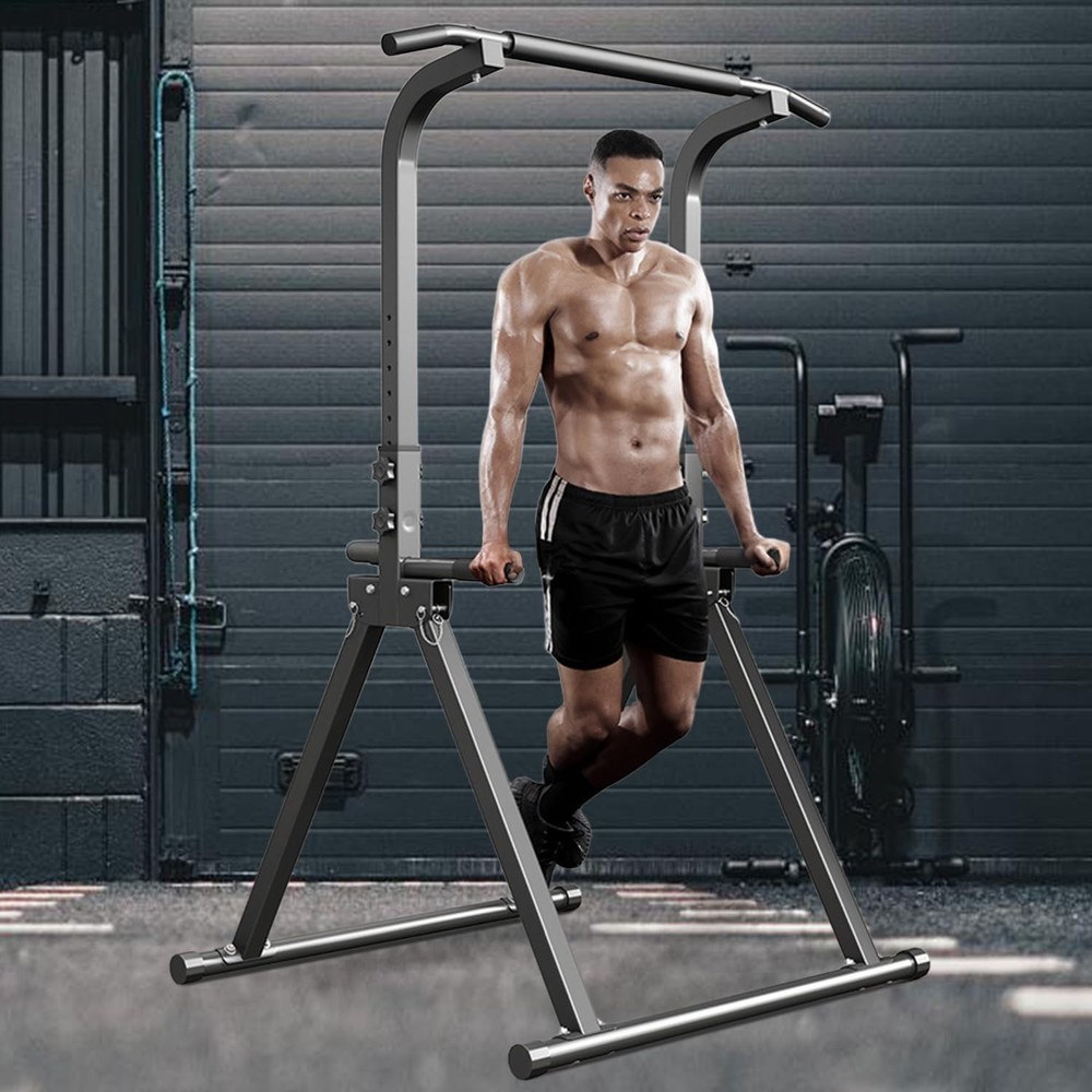 Foldable Pull Up Bar Home Gym Multi-function Power Tower 300LBS Capacity