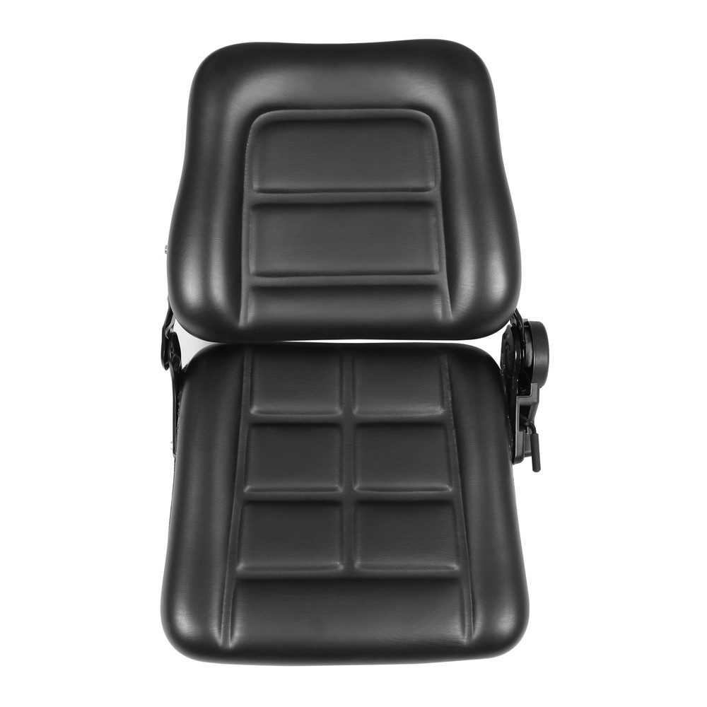 Black Tractor Excavator Seat Adjustable Angle Back With Slide