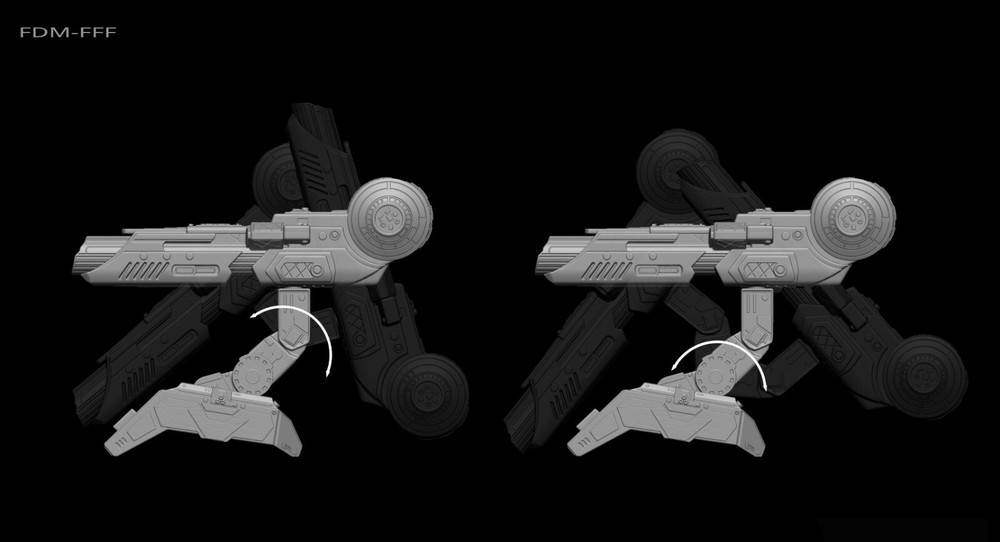 Predator Shoulder Cannon plasma Two Size - File STL – OBJ For 3D Printing -