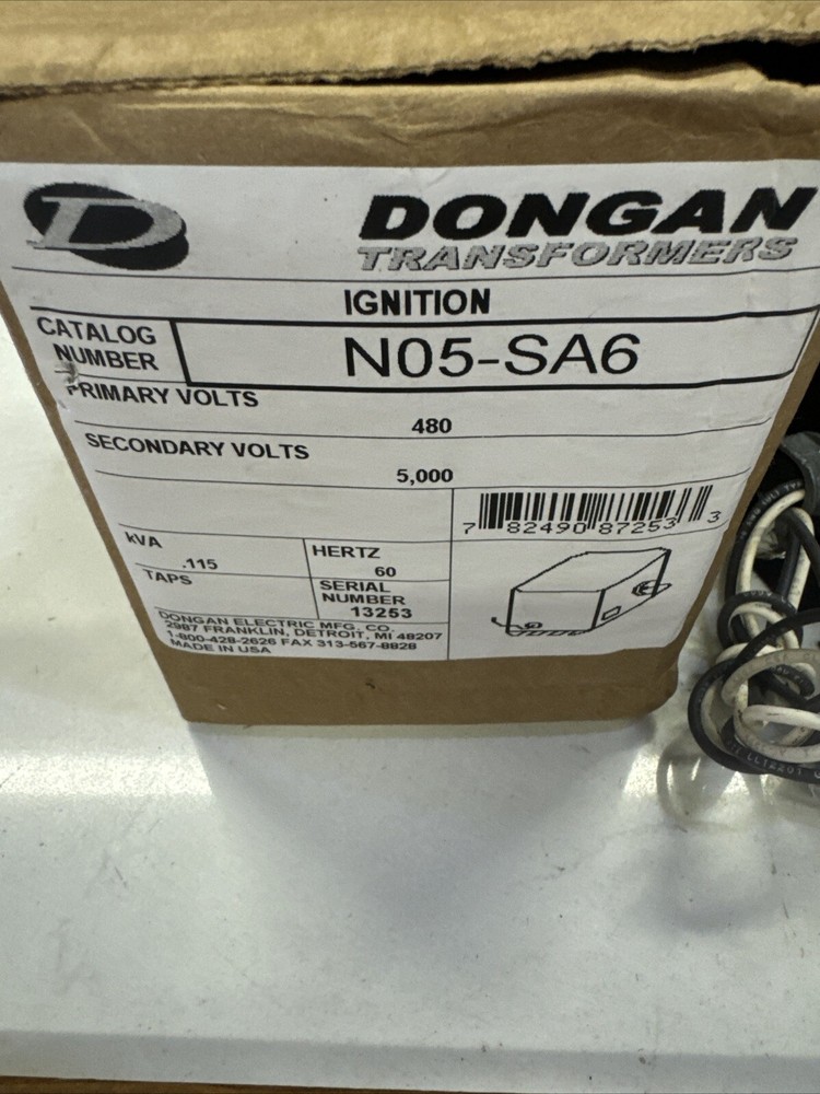 Donovan Ignition Transformer 480V 5000V LRG QTY