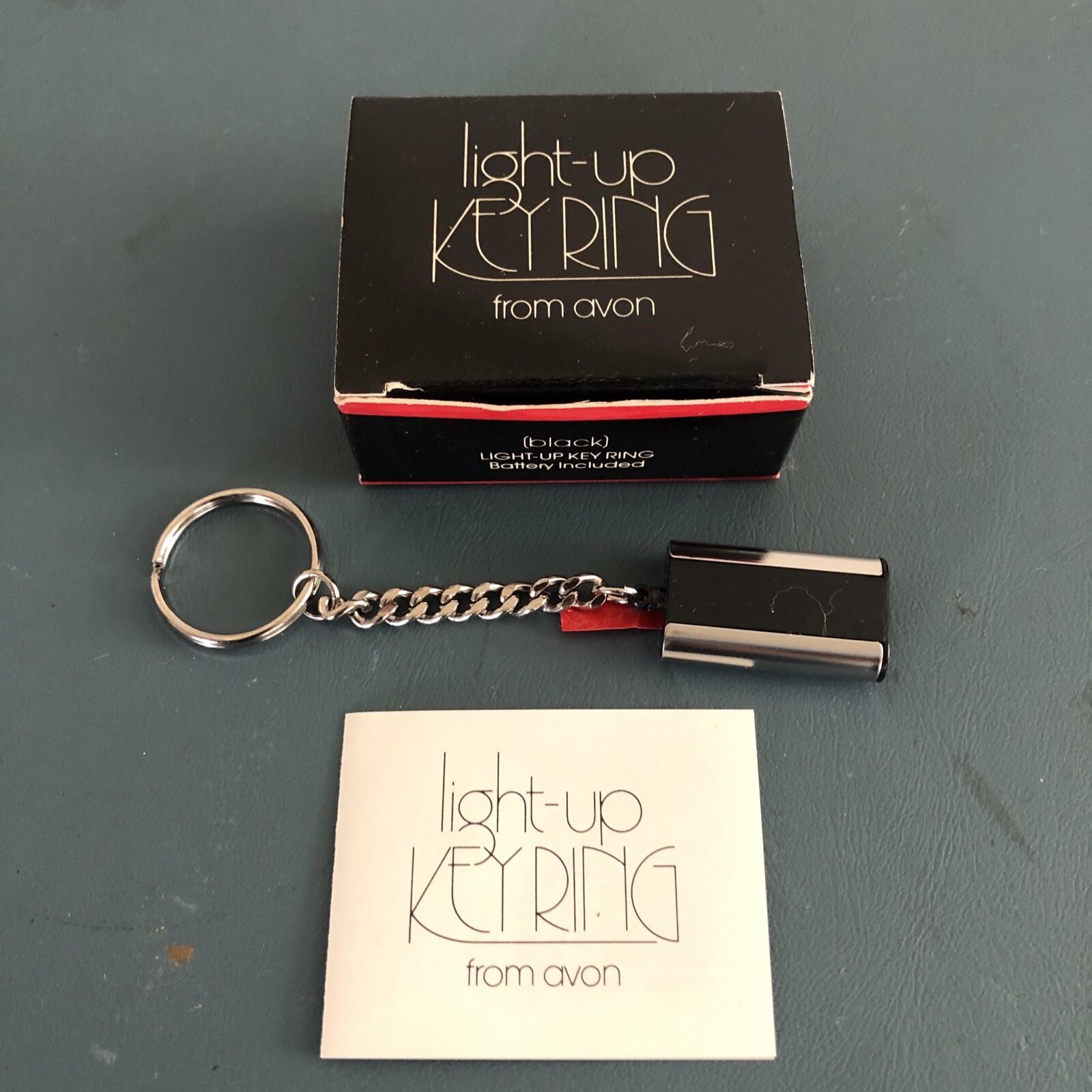 1983 Vintage Avon Light-Up Keyring New Old Stock With Box