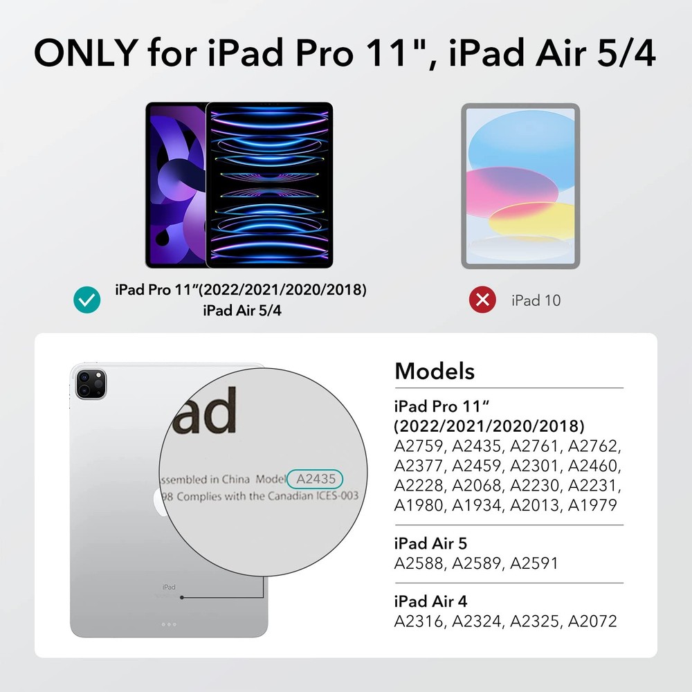 2 Pack Screen Protector for iPad Air 5th/4th Generation (2022/2020)，iPad Pro ...